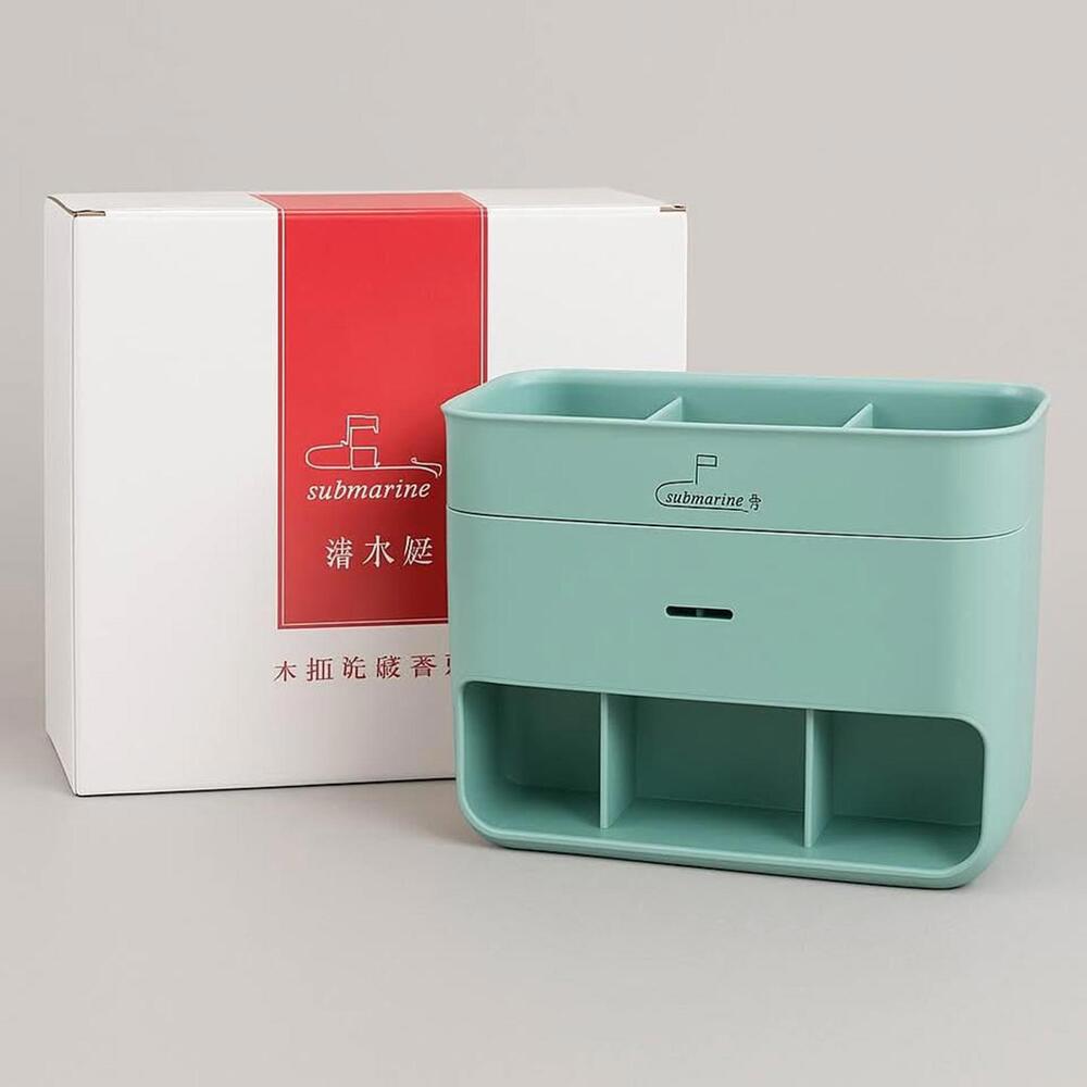 New Submarine Wall-Mounted Bathroom Organizer – Mint Green